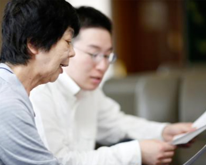 指導を受ける生徒